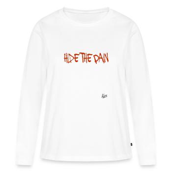 Hide the pain - Women's Premium Organic Long Sleeve Shirt - white - Front - Julia (174cm)