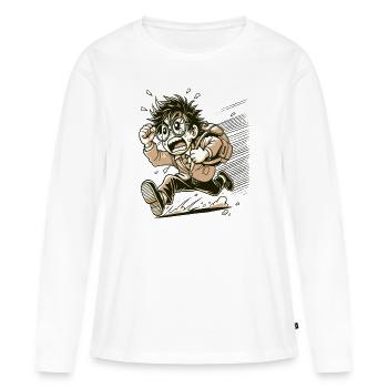 Otaku en colère nerd japonais - T-shirt manches longues Premium bio Femme - blanc - Devant - Julia (174cm)