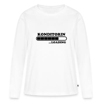 Konditorin Spruch Backen Witz Konditorin Geschenk - Frauen Premium Bio Langarmshirt - Weiß - Vorne - Julia (174cm)
