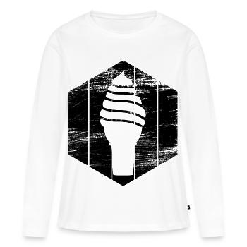 Glace - T-shirt manches longues Premium bio Femme - blanc - Devant - Julia (174cm)