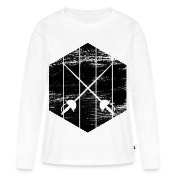 Fencing equipment - Women's Premium Organic Long Sleeve Shirt - white - Front - Julia (174cm)