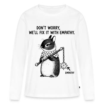 Corporate Humor | Sarcastic office meme - Women's Premium Organic Long Sleeve Shirt - white - Front - Julia (174cm)