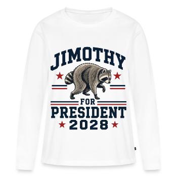 Jimothy as President 2028 - Women's Premium Organic Long Sleeve Shirt - white - Front - Julia (174cm)