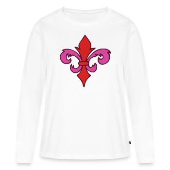 Fleur de Lys - Frauen Premium Bio Langarmshirt - Weiß - Vorne - Julia (174cm)