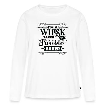 Je suis un manieur de fouet et un - T-shirt manches longues Premium bio Femme - blanc - Devant - Julia (174cm)
