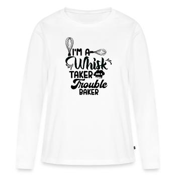 Je suis un manieur de fouet et un - T-shirt manches longues Premium bio Femme - blanc - Devant - Julia (174cm)