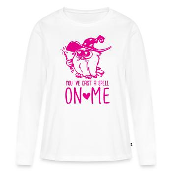 du hast mich verzaubert JDR Valentinstag - Frauen Premium Bio Langarmshirt - Weiß - Vorne - Julia (174cm)