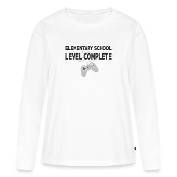 Elementary School Done - Level Complete! - Women's Premium Organic Long Sleeve Shirt - white - Front - Julia (174cm)