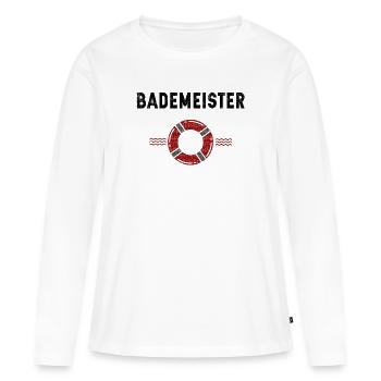 Bademeister - Frauen Premium Bio Langarmshirt - Weiß - Vorne - Julia (174cm)