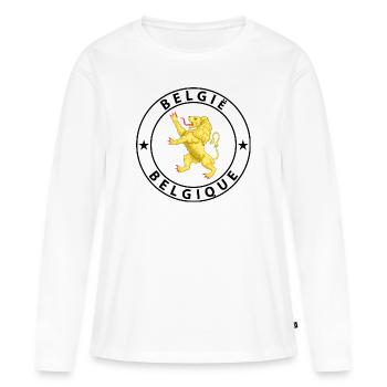 Belgien - Frauen Premium Bio Langarmshirt - Weiß - Vorne - Julia (174cm)