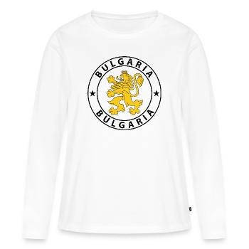 Bulgarie - T-shirt manches longues Premium bio Femme - blanc - Devant - Julia (174cm)