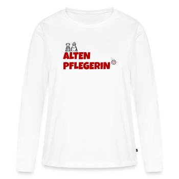 Altenpflegerin - Frauen Premium Bio Langarmshirt - Weiß - Vorne - Julia (174cm)