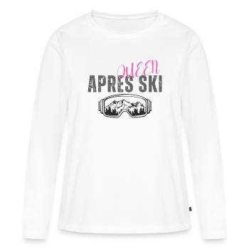 APRES SKI QUEEN - Frauen Premium Bio Langarmshirt - Weiß - Vorne - Julia (174cm)