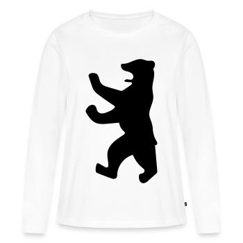 Berliner Bär - Frauen Premium Bio Langarmshirt - Weiß - Vorne - Julia (174cm)