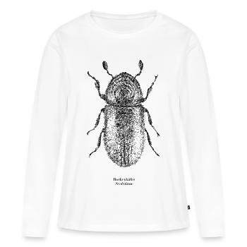 Borkenkäfer | Scolytinae Poster - Frauen Premium Bio Langarmshirt - Weiß - Vorne - Julia (174cm)