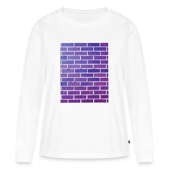 Brick Wall - Women's Premium Organic Long Sleeve Shirt - white - Front - Julia (174cm)