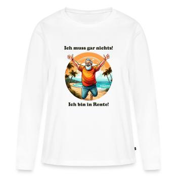 Je n’ai rien à faire, mec - T-shirt manches longues Premium bio Femme - blanc - Devant - Julia (174cm)