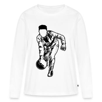 Croquis du melon - T-shirt manches longues Premium bio Femme - blanc - Devant - Julia (174cm)