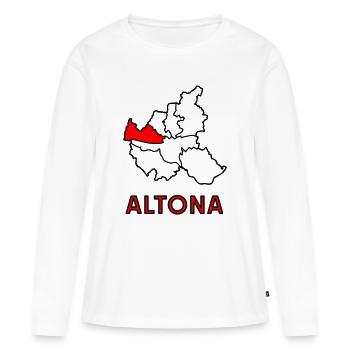 Altona, un quartier de Hambourg - T-shirt manches longues Premium bio Femme - blanc - Devant - Julia (174cm)