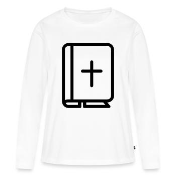 bible - T-shirt manches longues Premium bio Femme - blanc - Devant - Julia (174cm)
