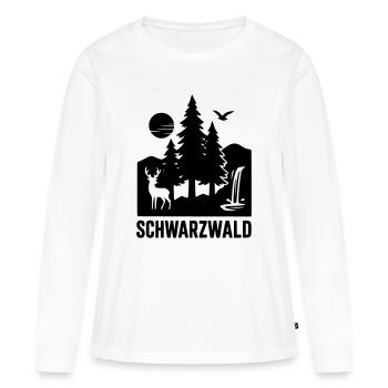 Forêt-Noire - T-shirt manches longues Premium bio Femme - blanc - Devant - Julia (174cm)