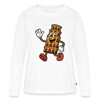 Big wacky Italian tower - Women's Premium Organic Long Sleeve Shirt - white - Front - Julia (174cm)