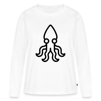 calmar - T-shirt manches longues Premium bio Femme - blanc - Devant - Julia (174cm)