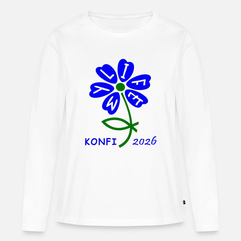 Konfirmation 2026 - Frauen Premium Bio Langarmshirt - Weiß