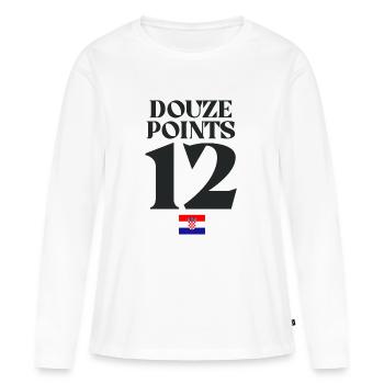 Douze Points 12 Eurovision Croatie - T-shirt manches longues Premium bio Femme - blanc - Devant - Julia (174cm)