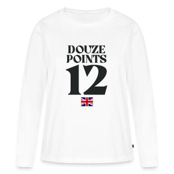 Douze Points Eurovision - T-shirt manches longues Premium bio Femme - blanc - Devant - Julia (174cm)