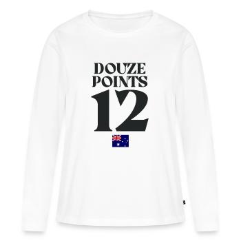 Douze Points Australie Eurovision - T-shirt manches longues Premium bio Femme - blanc - Devant - Julia (174cm)