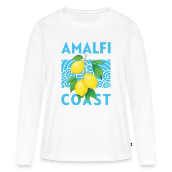 Conception d’été Lemons Côte Amalfitaine, Italie - T-shirt manches longues Premium bio Femme - blanc - Devant - Julia (174cm)