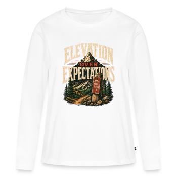 Adventure Mountaineering Nature Forest Mountain Hiking - Women's Premium Organic Long Sleeve Shirt - white - Front - Julia (174cm)