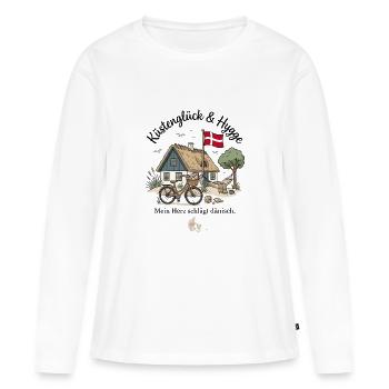 Dänisches Landleben - Frauen Premium Bio Langarmshirt - Weiß - Vorne - Julia (174cm)