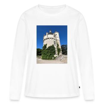 La tour des Marques - T-shirt manches longues Premium bio Femme - blanc - Devant - Julia (174cm)