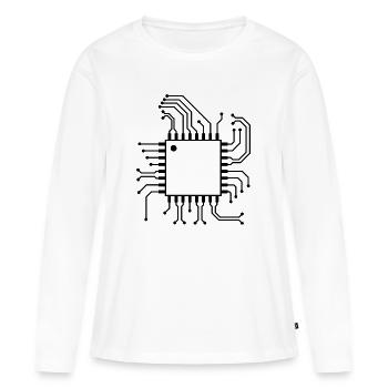 Elektronik Mikrocontroller FPGA Schaltung Elektrot - Frauen Premium Bio Langarmshirt - Weiß - Vorne - Julia (174cm)
