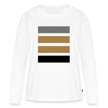 Stripes yellow - Women's Premium Organic Long Sleeve Shirt - white - Front - Julia (174cm)