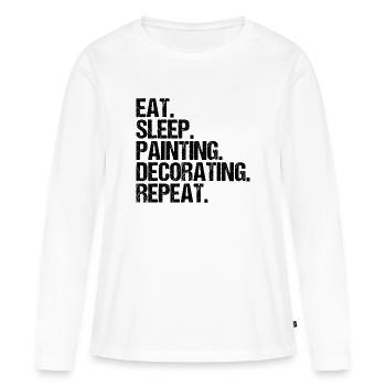 Painter and painter Painter Painter Painter - Women's Premium Organic Long Sleeve Shirt - white - Front - Julia (174cm)