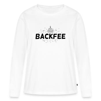 Backfee - Frauen Premium Bio Langarmshirt - Weiß - Vorne - Julia (174cm)