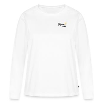 Mom to be - Frauen Premium Bio Langarmshirt - Weiß - Vorne - Julia (174cm)