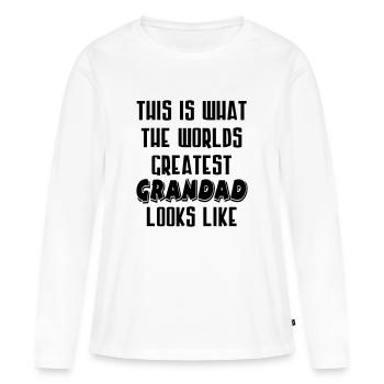 Le plus grand grand-papa - T-shirt manches longues Premium bio Femme - blanc - Devant - Julia (174cm)