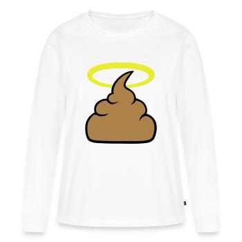 Holy Shit - Frauen Premium Bio Langarmshirt - Weiß - Vorne - Julia (174cm)