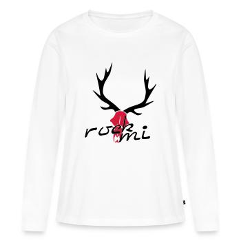 rock mi - Frauen Premium Bio Langarmshirt - Weiß - Vorne - Julia (174cm)