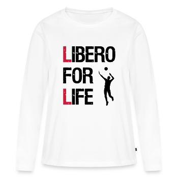 Libero for Life - Women's Premium Organic Long Sleeve Shirt - white - Front - Julia (174cm)