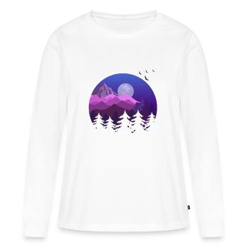désert - T-shirt manches longues Premium bio Femme - blanc - Devant - Julia (174cm)