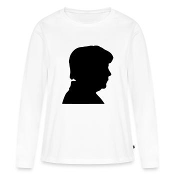 angie - T-shirt manches longues Premium bio Femme - blanc - Devant - Julia (174cm)