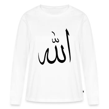 Allah muslim arab symbol islam - T-shirt manches longues Premium bio Femme - blanc - Devant - Julia (174cm)