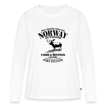 Norway - moose land - Frauen Premium Bio Langarmshirt - Weiß - Vorne - Julia (174cm)