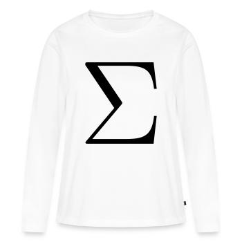 Griechischer Grossbuchstabe SIGMA - Frauen Premium Bio Langarmshirt - Weiß - Vorne - Julia (174cm)