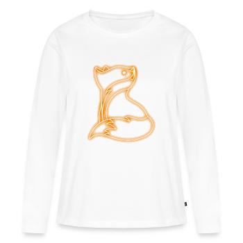 Lamp-Fox - Women's Premium Organic Long Sleeve Shirt - white - Front - Julia (174cm)